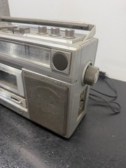 YORX K6061 Stereo Vintage Boom Box AM FM Radio Cassette 8 Track -Partial Working
