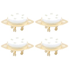 4Pcs 5Pin UX5 Ceramic Tube Socket Valve Base for 807 FU7 27 24 37 FD422 46 DIY