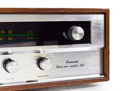SANSUI 210 WORKS! 1970’s AM/FM Receiver SILVER FACE Japan Excellent Condition