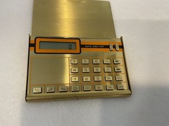 Vintage Aopha Gold Case & Calculator Taiwan Travel Purse