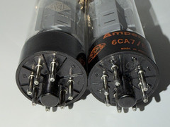 Matched Pair Matsushita EL34/6CA7 Tubes Labeled Amperex & Telefunken Test EX!!