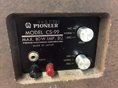 Pioneer CS-99 Vintage 5-Way Floorstanding Stereo Speakers Wood Lattice (Pls Read