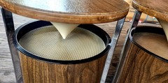 TESTED! Zenith Circle of Sound Speakers with Wood Grain / Round / Retro Omni-VTG
