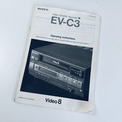 Video 8 EV SONY C3 8mm VCR For Parts Repair – Powers On FF REW Work *Read Desc*