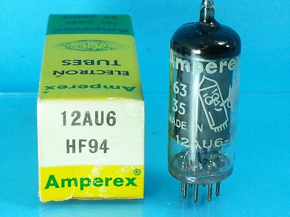 AMPEREX 12AU6 HF94 VACUUM TUBE NOS NIB ABSOLUTE NEW MINT SINGLE TRANSOCEANIC A42