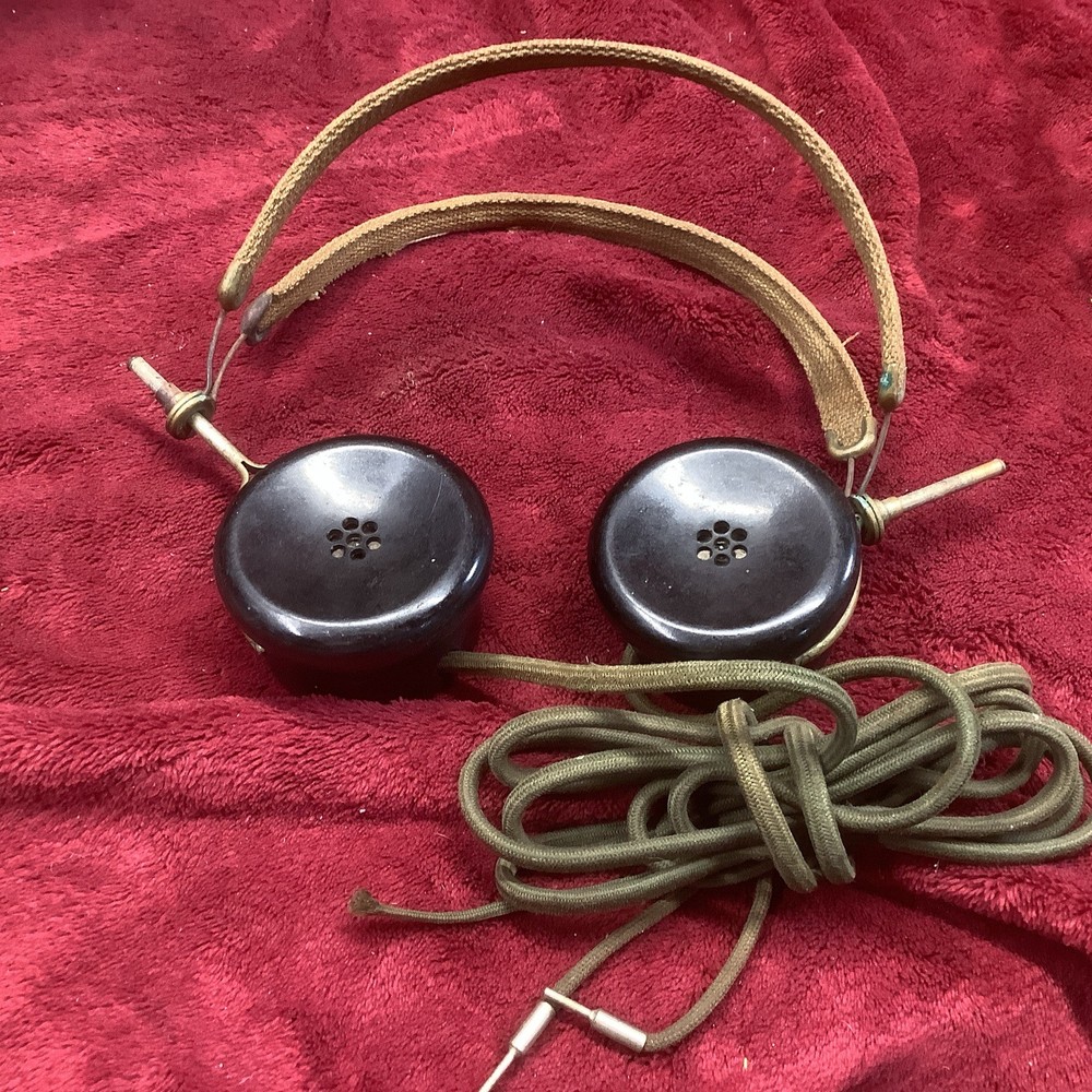 Pair Of Nathaniel Baldwin Vintage Headphones 1.5K Ohms Tested