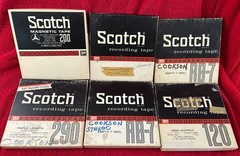 6 SCOTCH 7 “ Blank Reel To Reel Tapes used all With Scotch Leaders Wrong reels