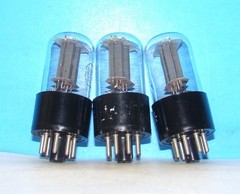6SN7GT Tung-Sol radio audio amplifier vacuum tubes 3 valves tested 6SN7GTB 6SN7