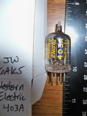 Strong Western Electric Black Plate D Getter 403A – JW6AK5 Tube – 102