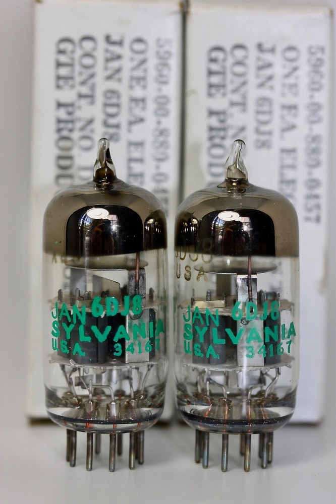 6DJ8 ECC88 6N23P SYLVANIA JAN MATCHED NOS PAIR TUBES LOW-NOISE TESTED ARC SP10