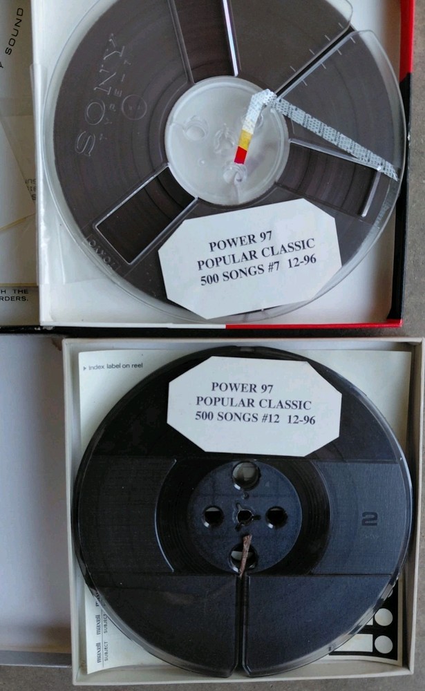 ​2 Vintage 7 Inch Reel to Reel Tapes Maxell LN 35-90 Sony PR-150 Open Reel Media