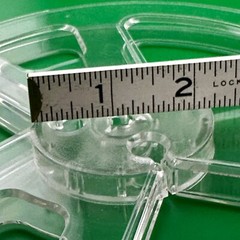 7-inch Take-up Reel 7″ x 1/4″ ~ 2-1/4″ Hub ~ Empty Clear Plastic ~ No Tape ~ NOS