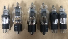 Lot of 6 Vintage Glass Vacuum Tubes – IB525S (3 ea), 6BG6G, 58, 6C6