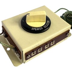Vintage Speaker Selector Switch Box – Dual Output (1, 2, 1-2) – Rotary Dial