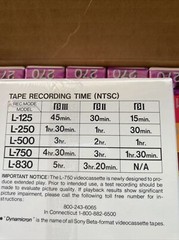 Sony L-750 Dynamicron Video Cassette Beta Tape Sealed Box Of 12 NEW