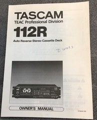 TASCAM 112R Auto Reverse Stereo Cassette Deck Owner’s Manual ORIGINAL