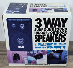 KLH 3 Way Surround Sound Indoor/Outdoor Speakers Model 403 NEW Open Box