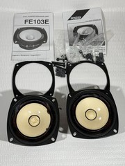 Vintage FOSTEX FE103E Speakers (2) • 4″ Orig. Boxes – READ DESCRIPTION