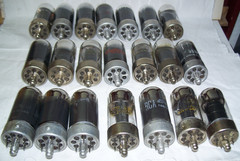 Lot of (21) 7C5 tubes,radio,amp,loctal,loktal,locktal,Philco,Sylvania,RCA,++