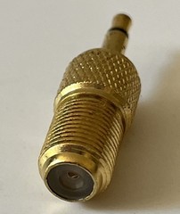 Radio Shack Gold Plated F Jack to Mini Phone Plug Adapter 278-267 🔥NEW NOS💥
