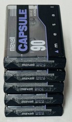 Lot of 5 – Maxell Capsule 90 – Metal Cassette Tape – IEC Type IV – New Sealed