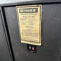 Vintage Fisher Wood Grain Floor Speakers 75w 8 Ohm – Model STV-860