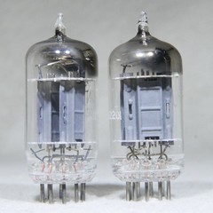 Matched Pair Tung-Sol 12AX7/ECC83 Long Plate Square Getter USA Strong