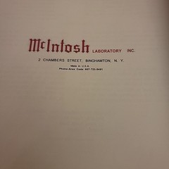 McIntosh MC225 Amplifier Schematic & Parts List Manual *Original* *VG*
