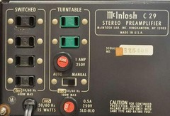 [Beauty] Mcintosh C29 control amplifier 20Hz～20kHz +0 -0.5dB Working
