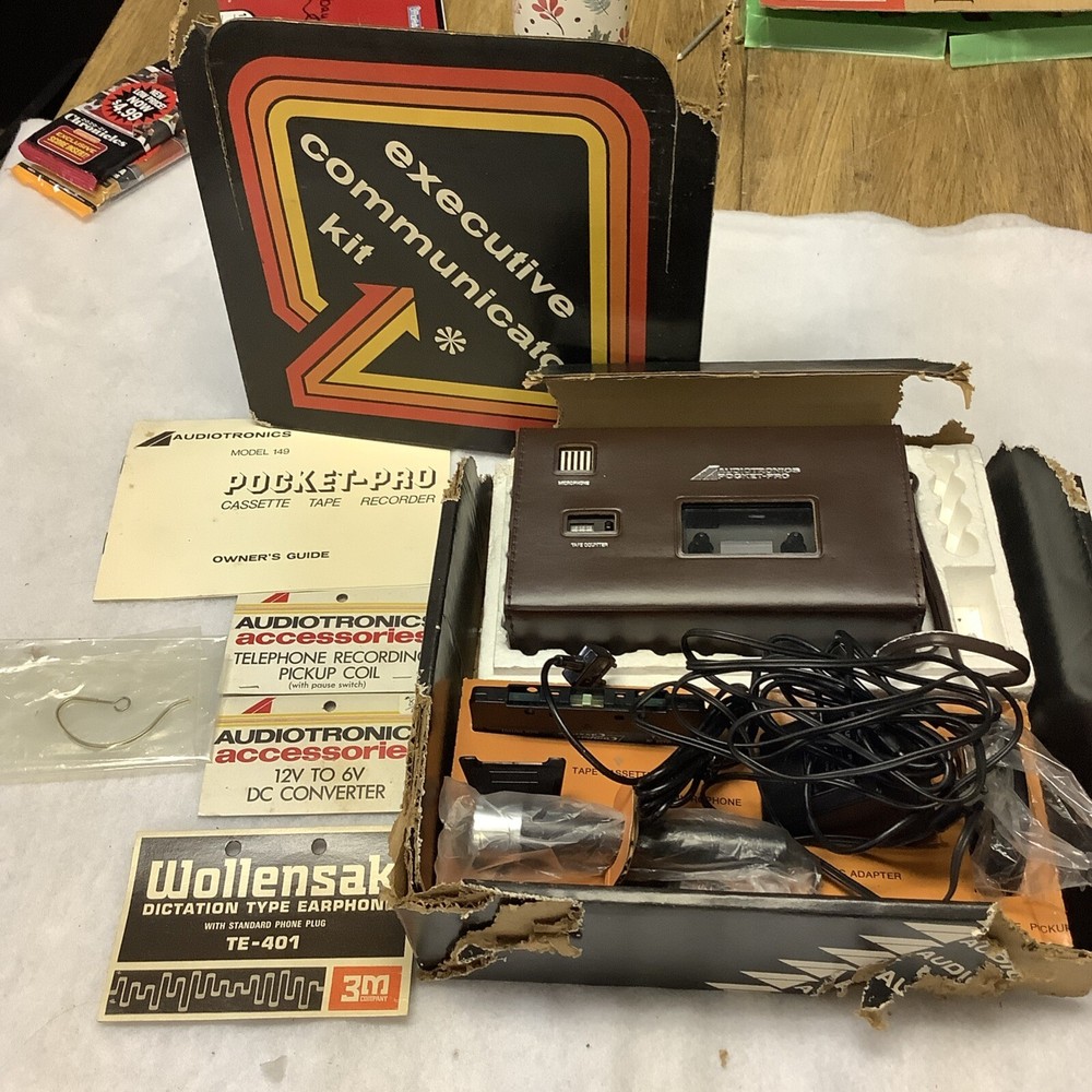 Audiotronics Model 149 Pocket- Pro Cassette Tape Recorder