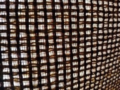 NOS 18 x 18″ Antique Radio Victrola SPEAKER Grille Cloth Fabric Vintage Brown A