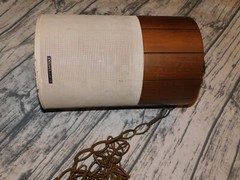 VTG ELECTROHOME SPEAKER CIRCLE SOUND MCM WOOD HANG CHAIN MUSIC FOR RECORD RARE