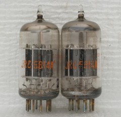 Matched Pair of RCA JRC 5814A/12AU7/ECC82 Vacuum Tubes : Black Plate
