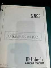 McIntosh C504 C-504 C 504 Repair Service Manual **ORIGINAL**