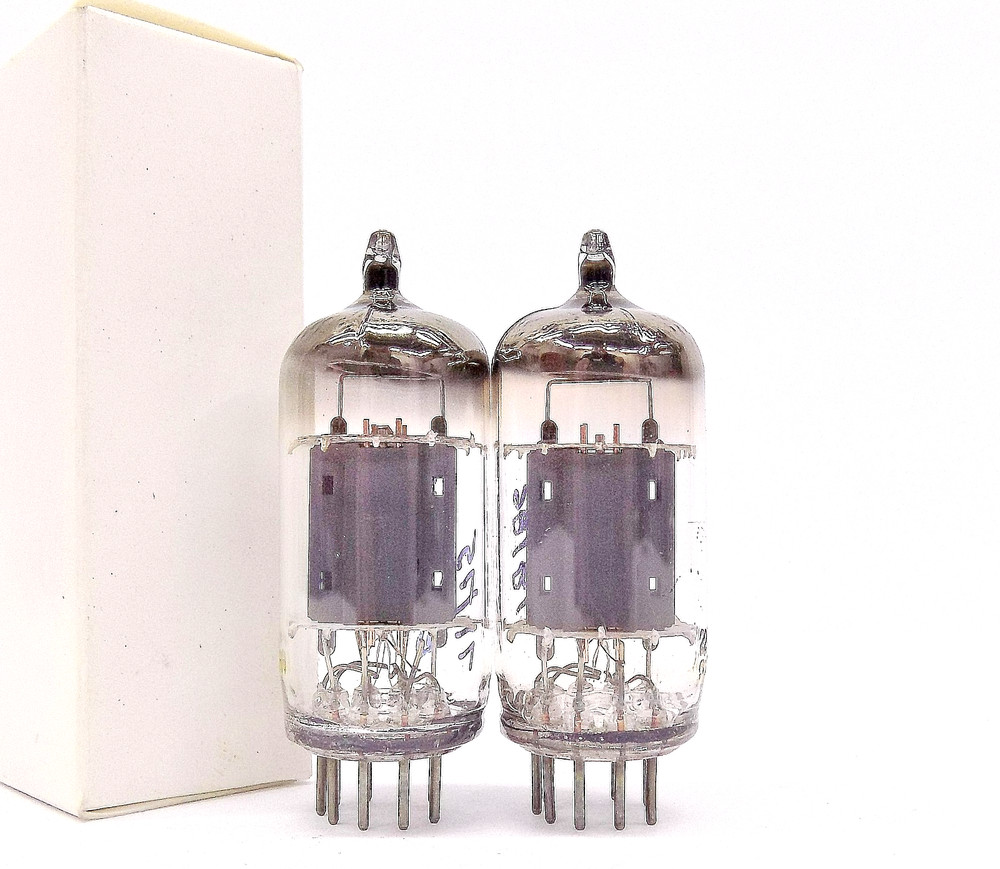 Strong Testing Pair of Vintage EI 12AX7/ECC83 Vacuum Tubes w/Matching Codes