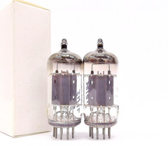Strong Testing Pair of Vintage EI 12AX7/ECC83 Vacuum Tubes w/Matching Codes