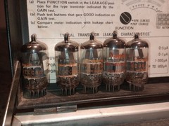 (5) Amperex 6DJ8 Tubes Dimple Disc Getter ALL TEST STRONG
