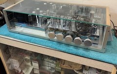 Radio Craftsmen RC10 & RC-2 6V6GT Hi-Fi tube amplifier -tuner glass display case