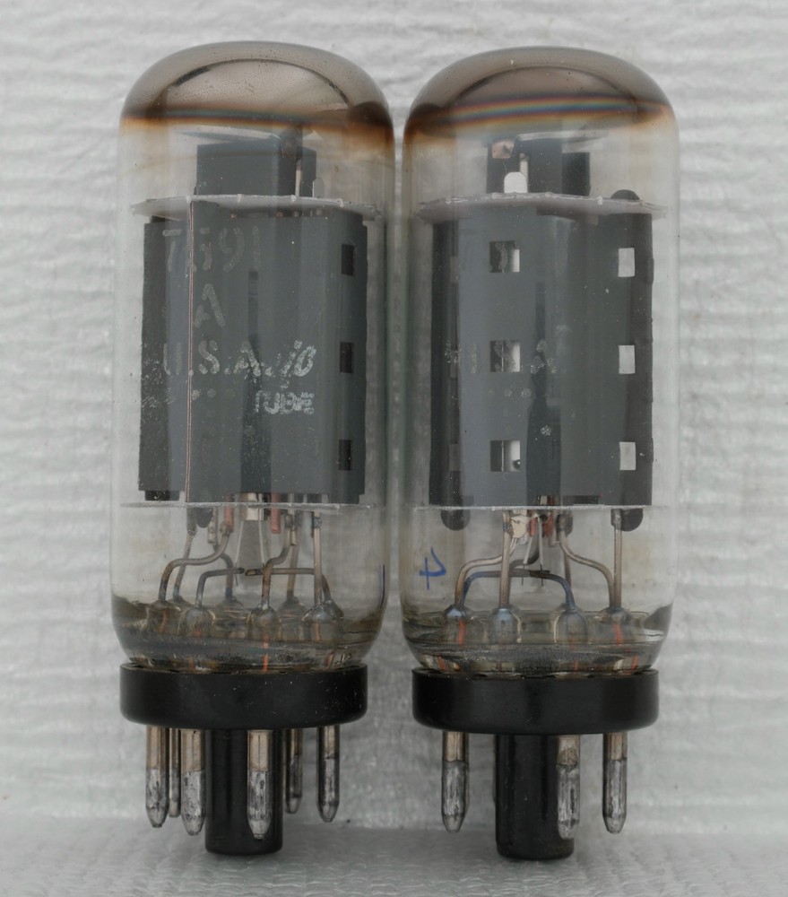 Strong Matched Pair of GE General Electric 7591A Vacuum Tubes : Coin Base