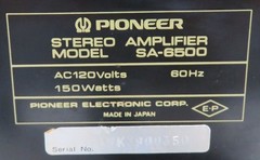 PIONEER 2PC SA-6500 INTEGRATED AMP + TX-6500 TUNER RECAPPED PRO SERVICED + LED’s