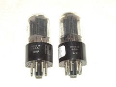 2 x 6sn7gtb RCA Tubes*Black Plates-D*Clear Glass*Very Strong Matched Pair*#15