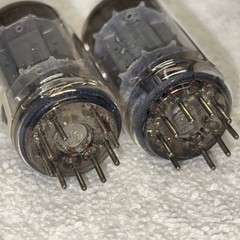Matched Pair Telefunken 12AX7 Smooth Plate Tubes TV7 Tested NOS Worn Labels