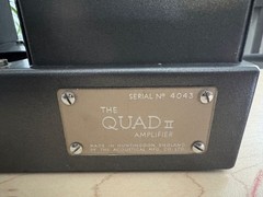 Quad II Monoblock Tube Amplifier Pair Vintage Valve Amps Untested As-Is
