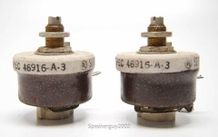 2 Ohmite Ceramic Potentiometers / Spec46916A-3 Series A / 125 Ohm — KTB3