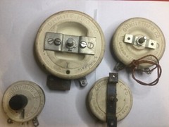 Four Vintage Ohmite Wire Wound Pots.
