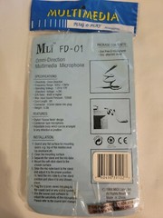 Vintage OMNI-Directional Multimedia Gooseneck Microphone 1996 NOS MLi FD-01