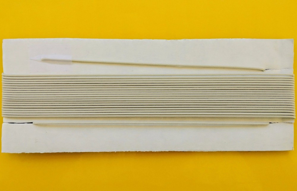 25-Ft Braided Dial String Vintage Radios Clock Weight Cord 0.054″ (1.4mm) White