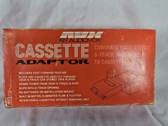 Vintage Audiovox Cassette Adaptor for 8 Track Players – In Original Box Untested
