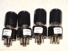 4 x 6V6gt Tung-Sol /Motorola Tubes *Black Glass*Very Strong Matched Quad*#9