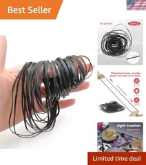 50PC Cassette Recorder Rubber Belts – Flat 40-135mm Range for Durable Repairs